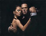 Fabian Perez Canvas Paintings - Face of Tango II